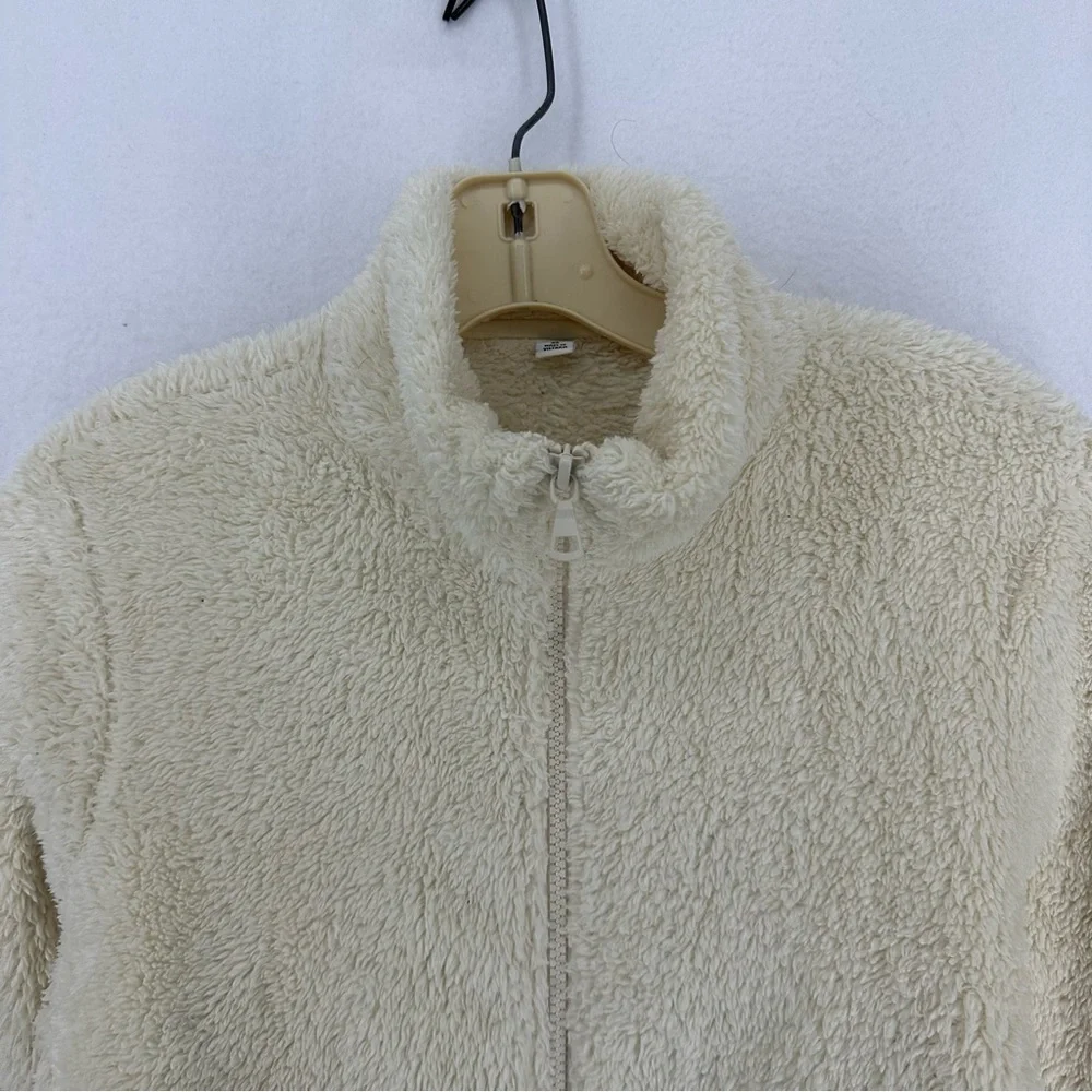 Uniqlo Sherpa Fleece Full Zip Jacket Woman’s XS‎ Beige
